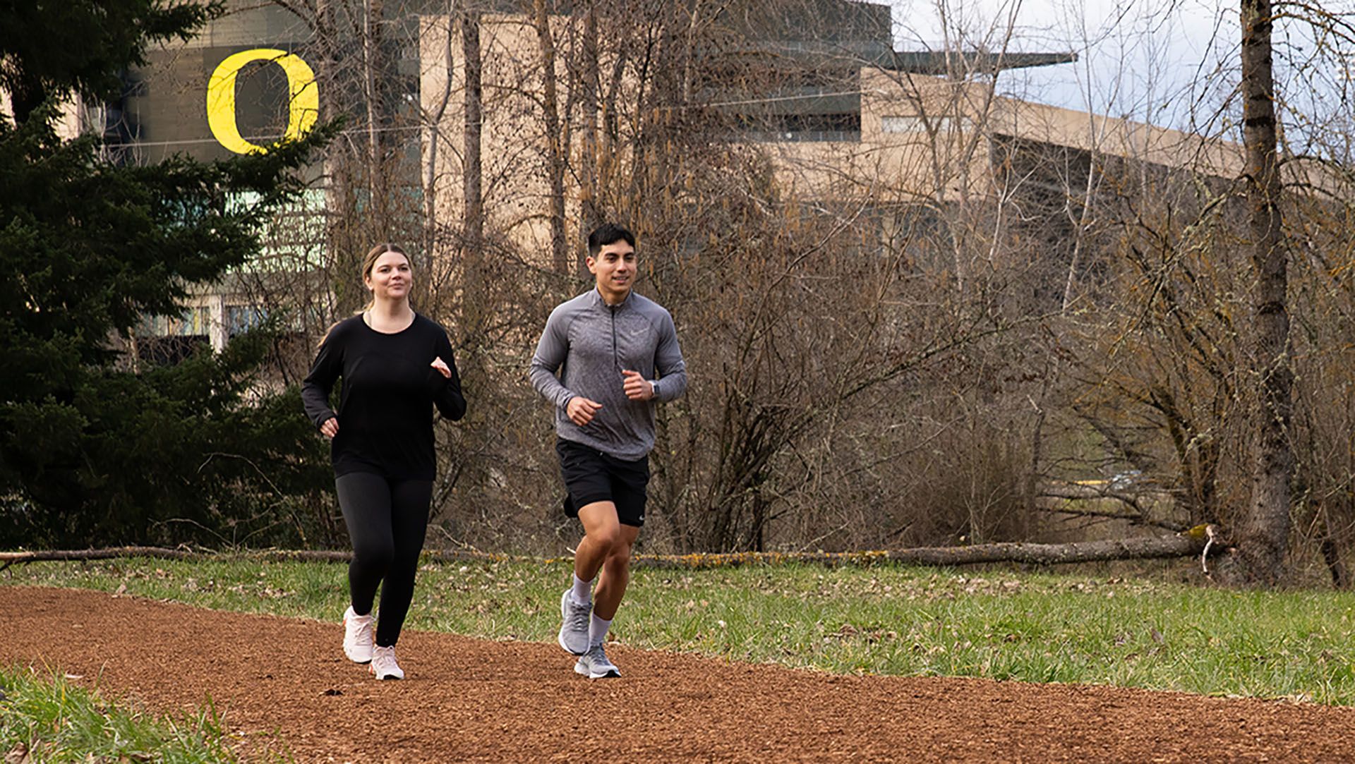 Runners on Pre's Trail near Autzen Stadium