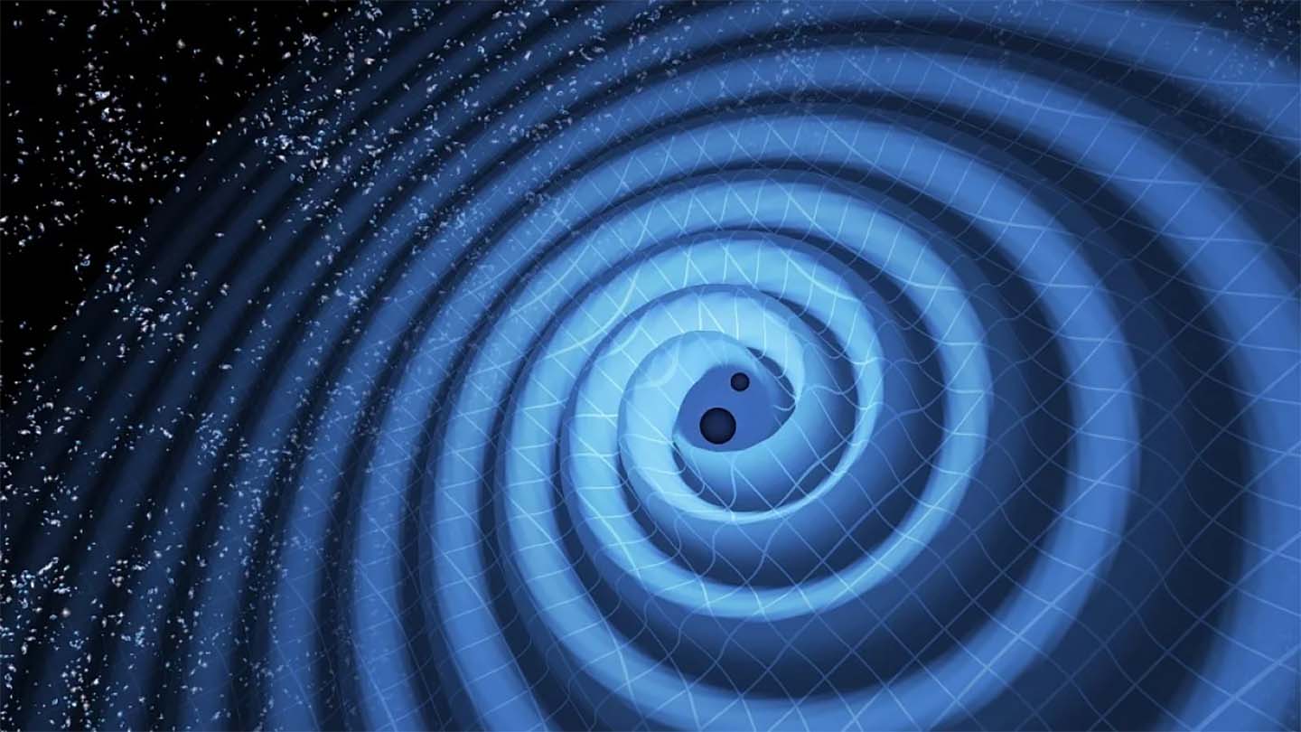 Illustration depicting gravity waves in space
