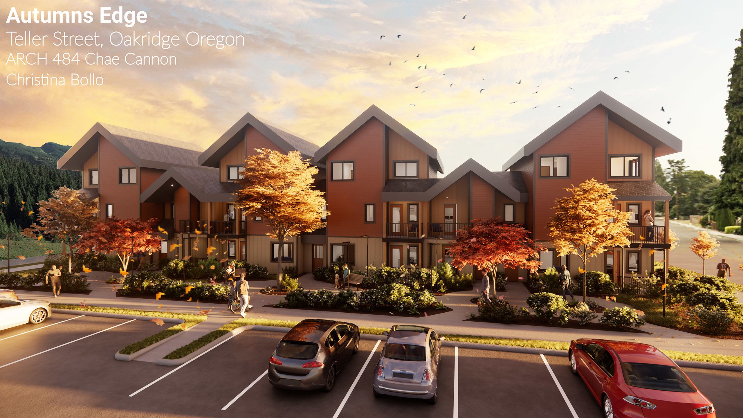 Architect rendering of housing complex
