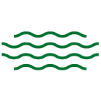 Green waves icon
