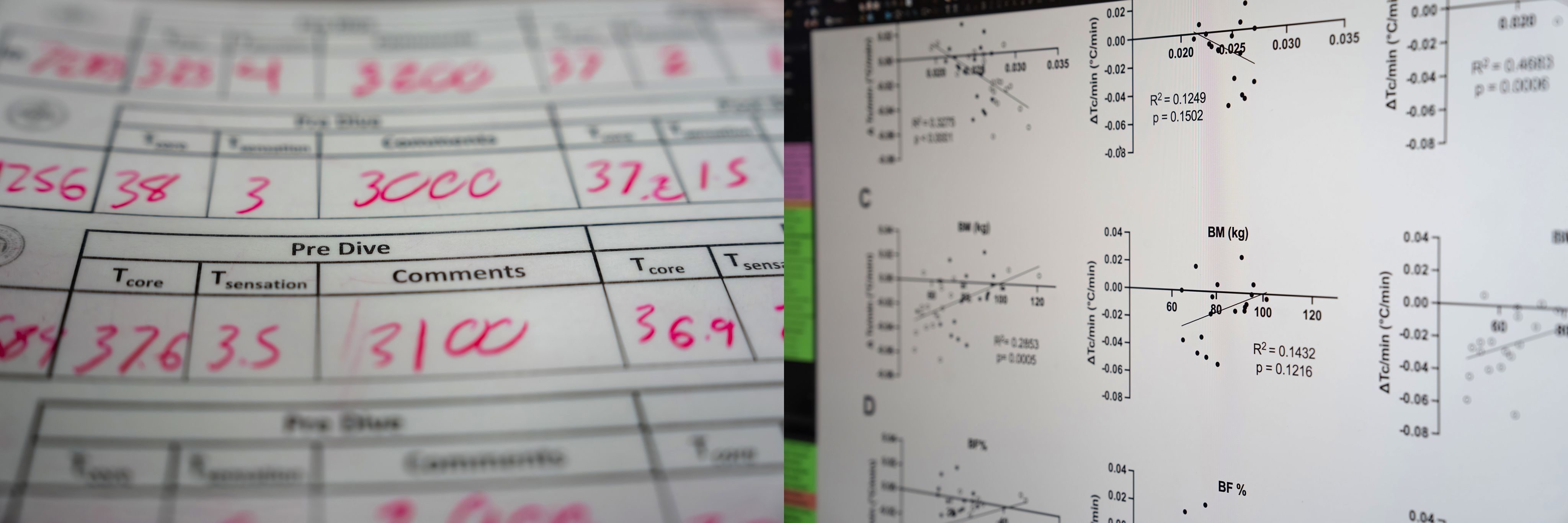 Two images of data collected for the study