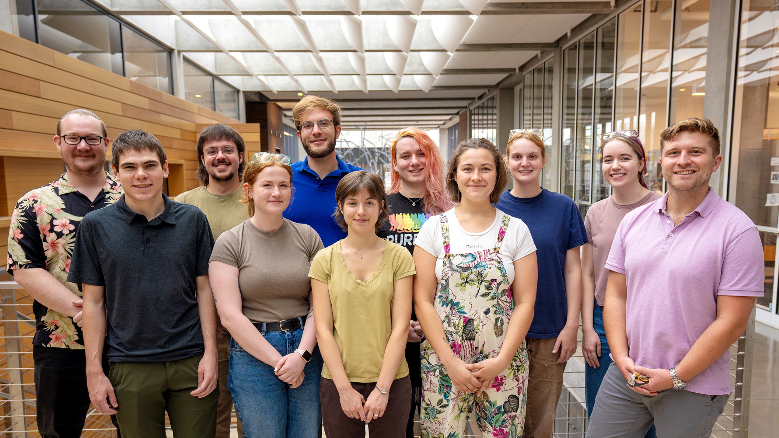 Ten students standing with Carl Brozek